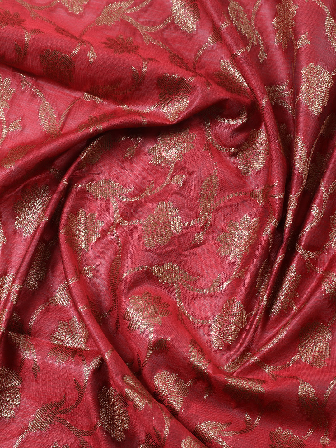 Banarasi Chanderi Unstitched Suit With Pant &amp; Dupatta