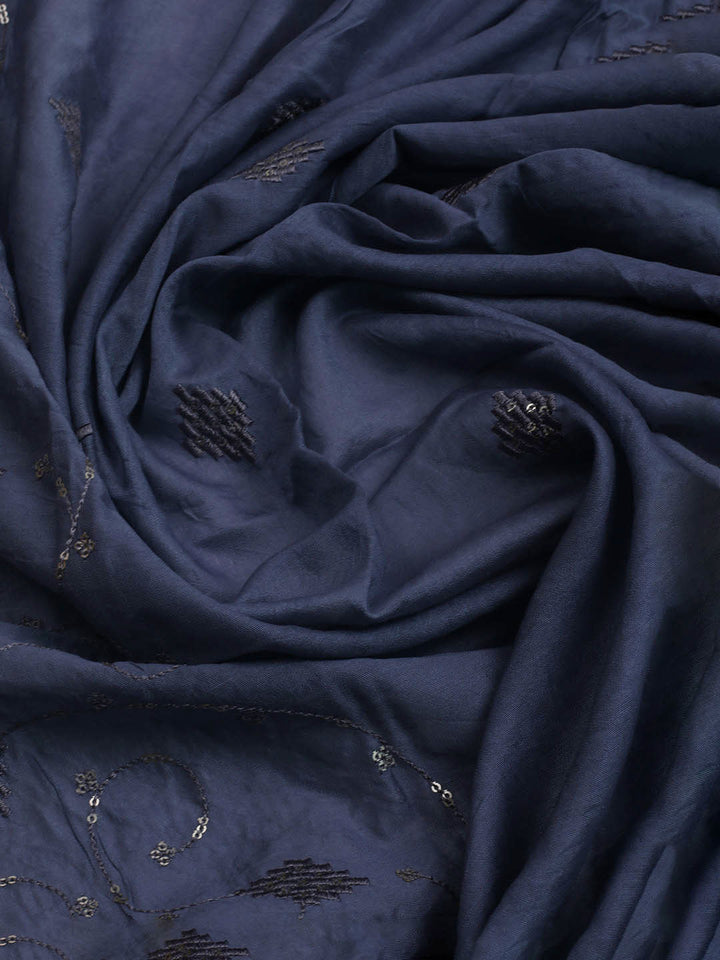 Printed Cotton Blend Unstitched Suit With Dupatta