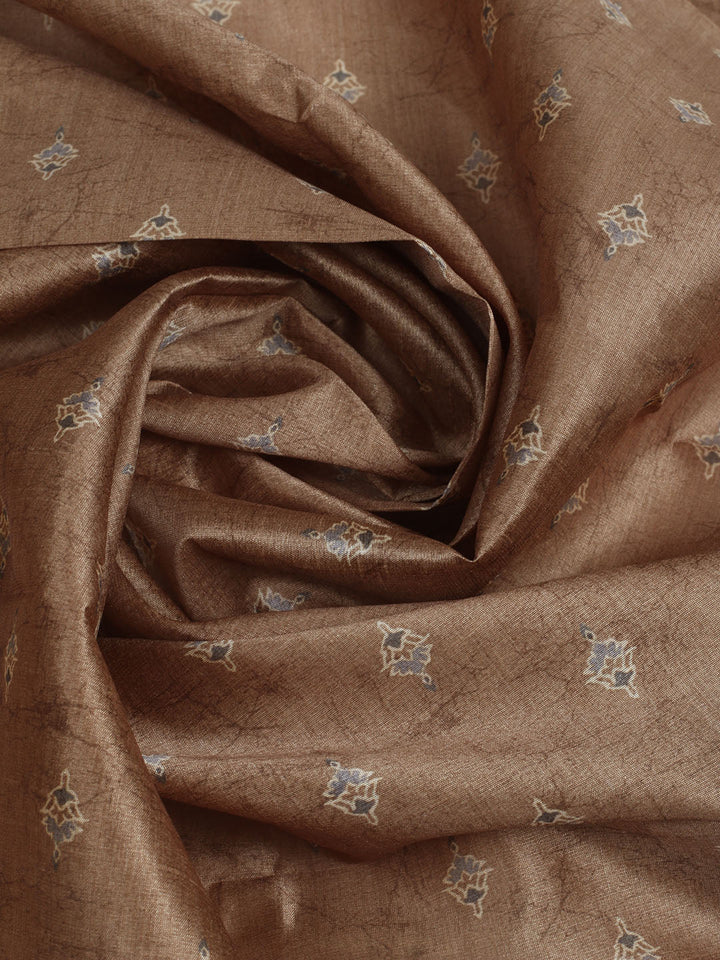 Printed Cotton Unstitched Suit With Pant &amp; Dupatta