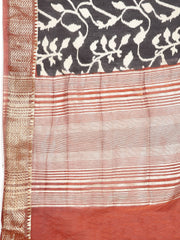 Floral Printed Art Silk Woven Saree