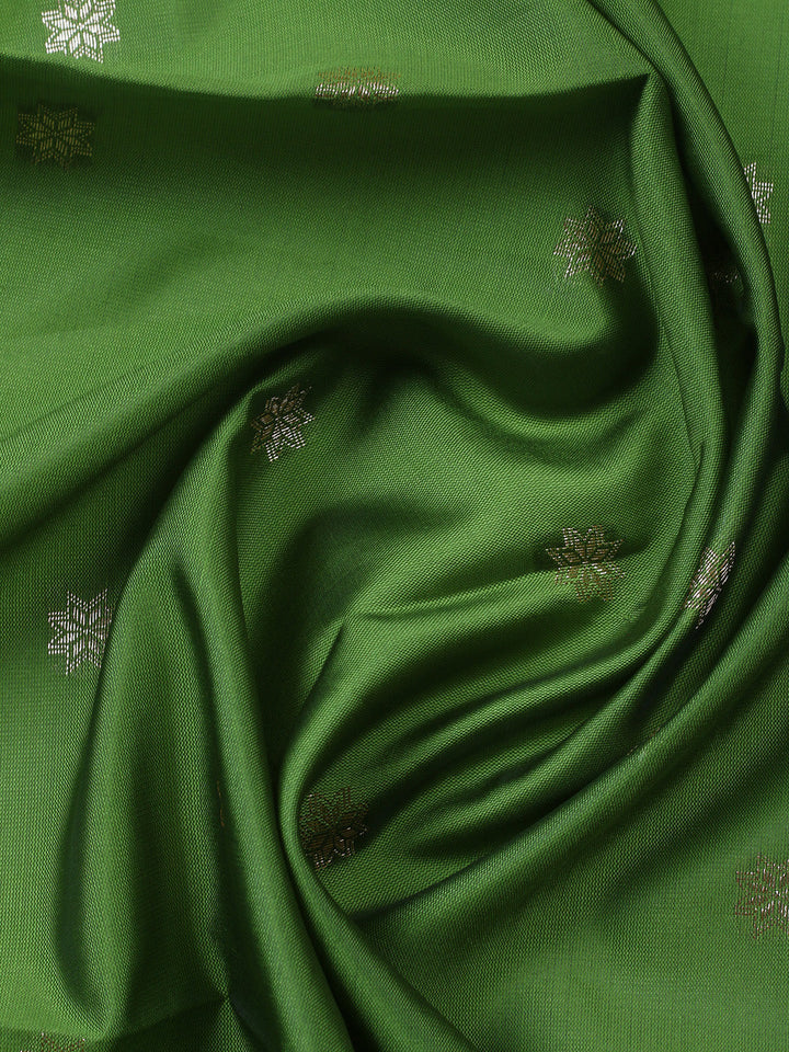 Banarasi Chanderi Unstitched Suit With Pant &amp; Dupatta