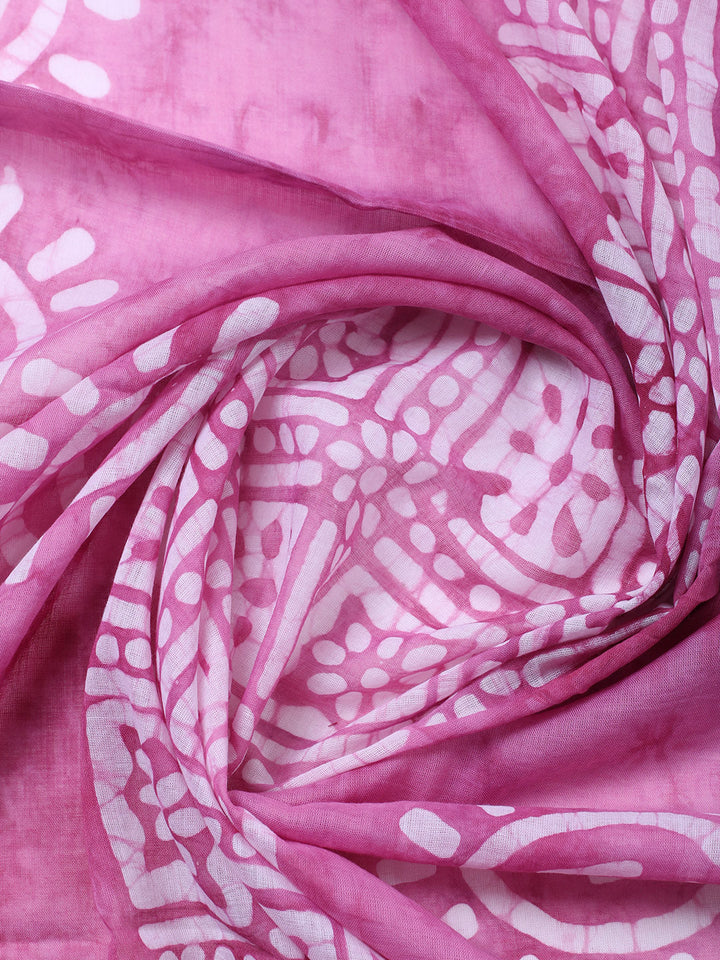 Embroidered Cotton Blend Unstitched Suit With Pant &amp; Dupatta