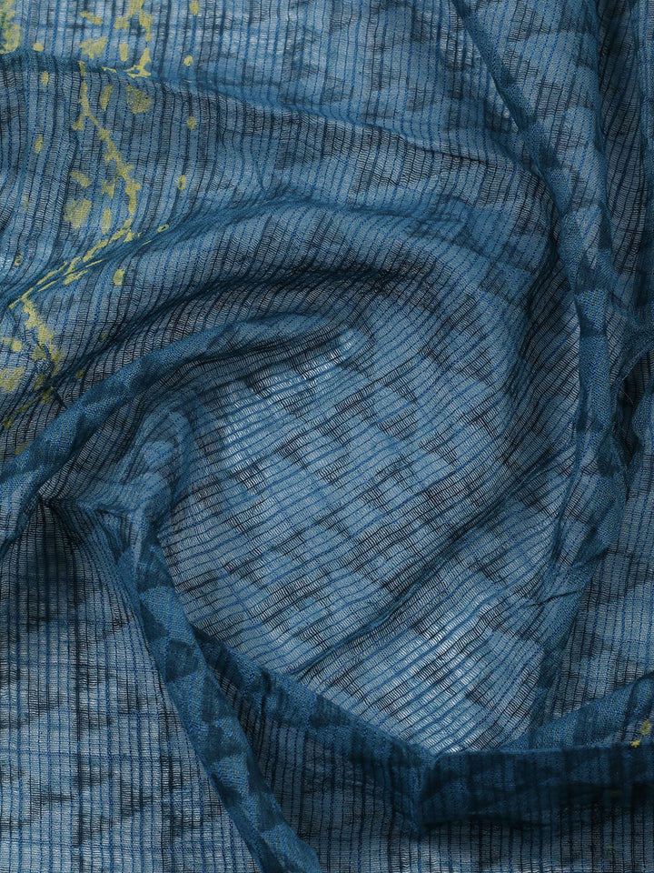 Printed Cotton Blend Unstitched Suit With Pant &amp; Dupatta
