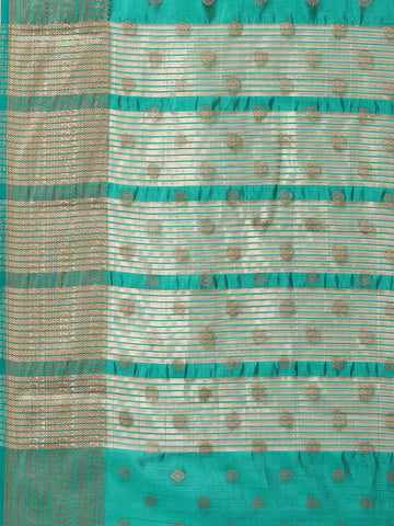 Zari Border Booti Woven Handloom Saree