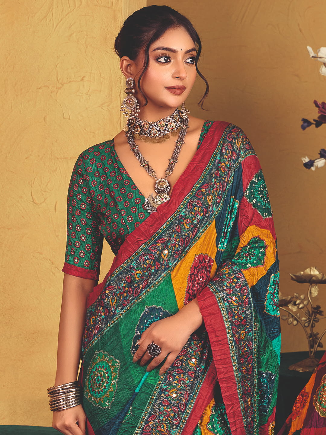 Printed Art Silk Saree