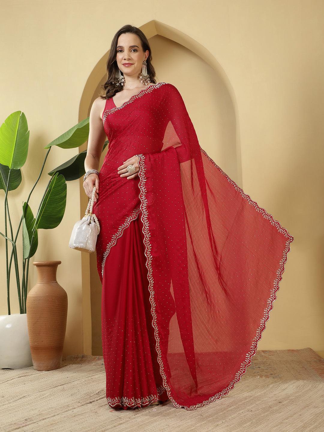 Digital Printed Chiffon Saree