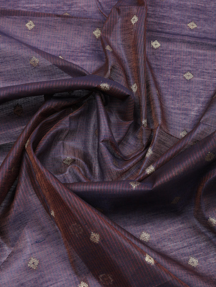 Embroidered Chanderi Unstitched Suit With Pant &amp; Dupatta
