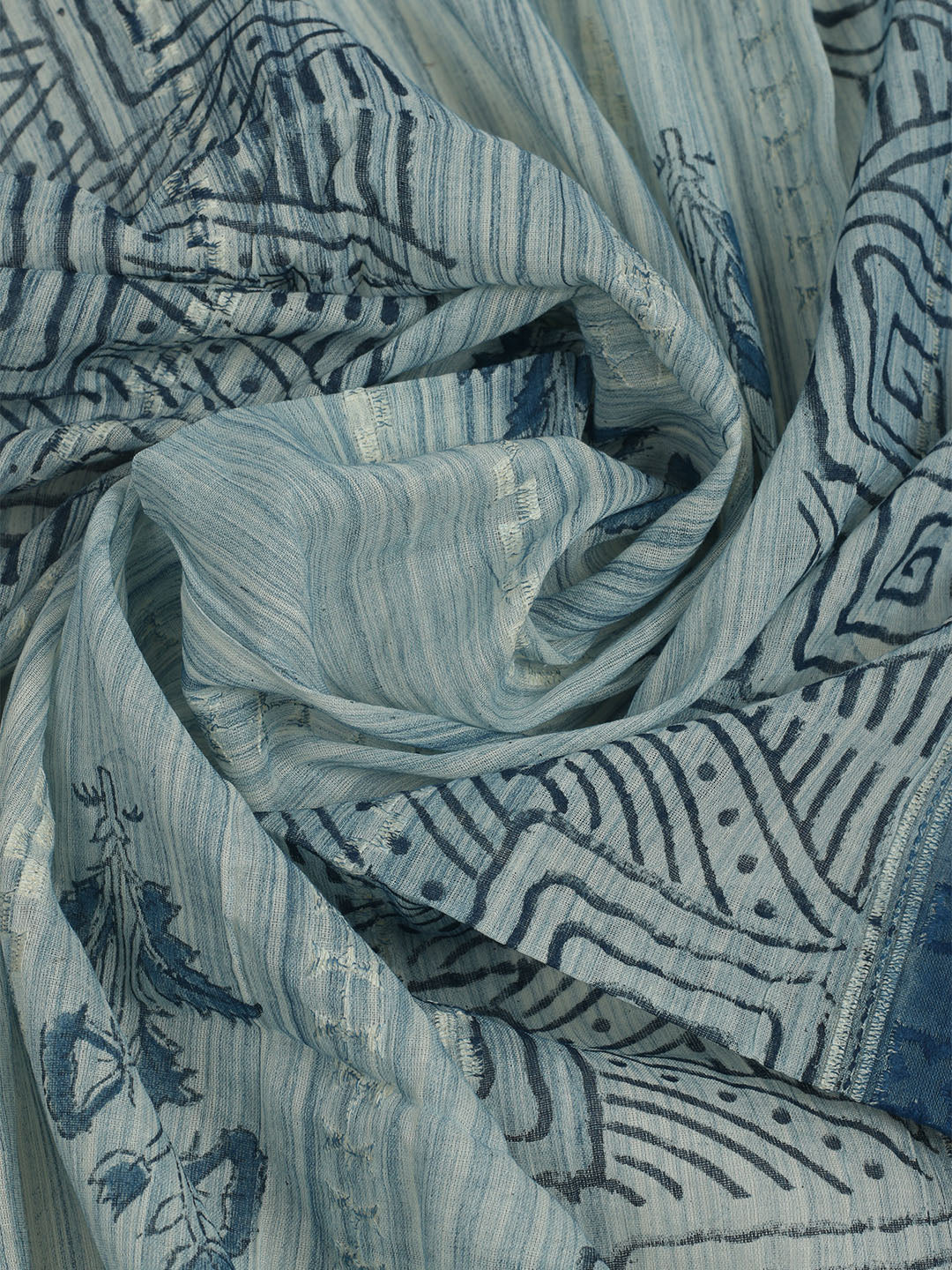 Printed Cotton Unstitched Suits Printed Suit With Pant &amp; Dupatta