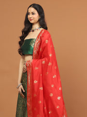 Banarasi Unstitched Choli With Lehenga & Dupatta