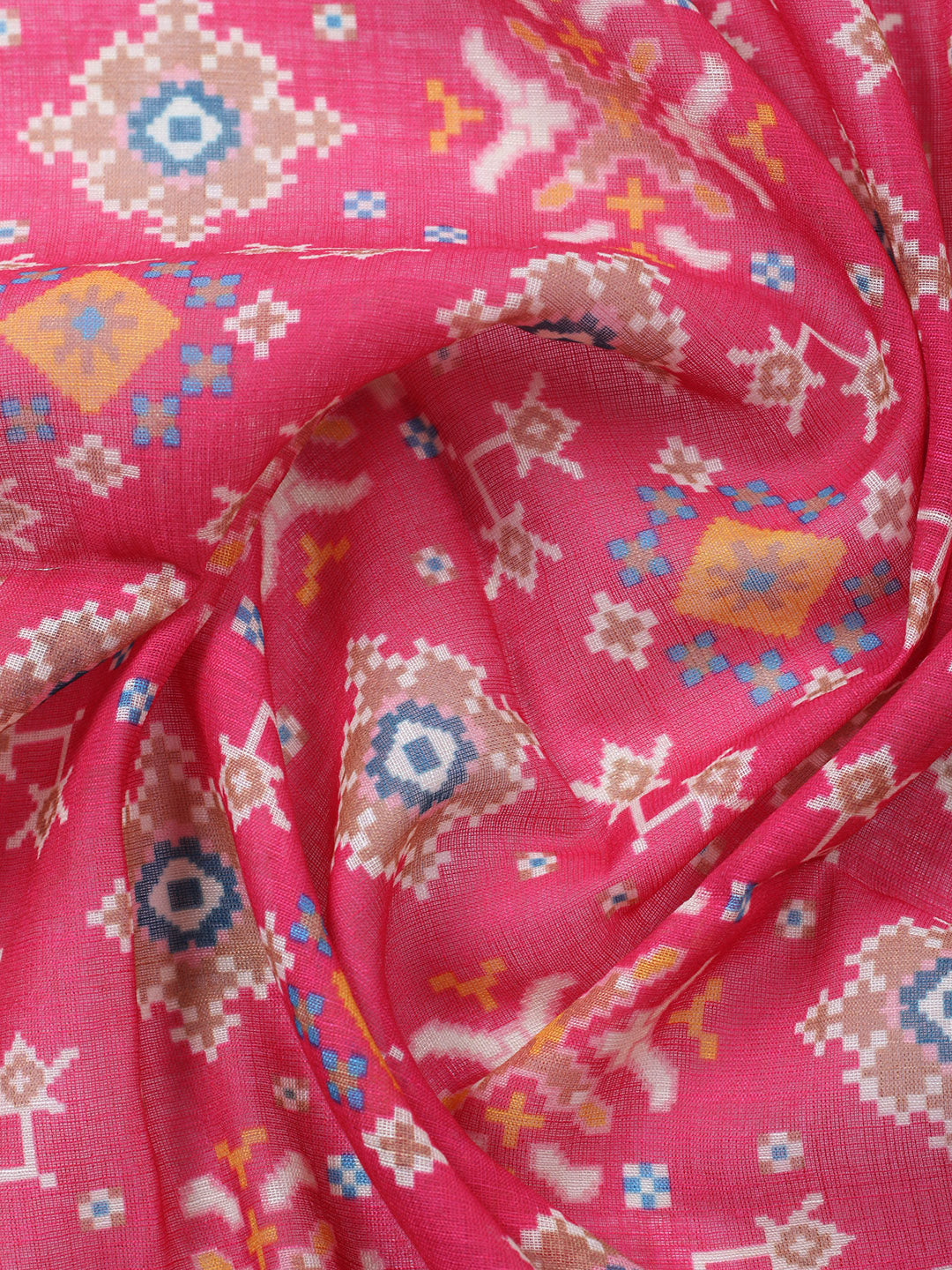 Embroidered Linen Blend Unstitched Suit With Pant &amp; Dupatta