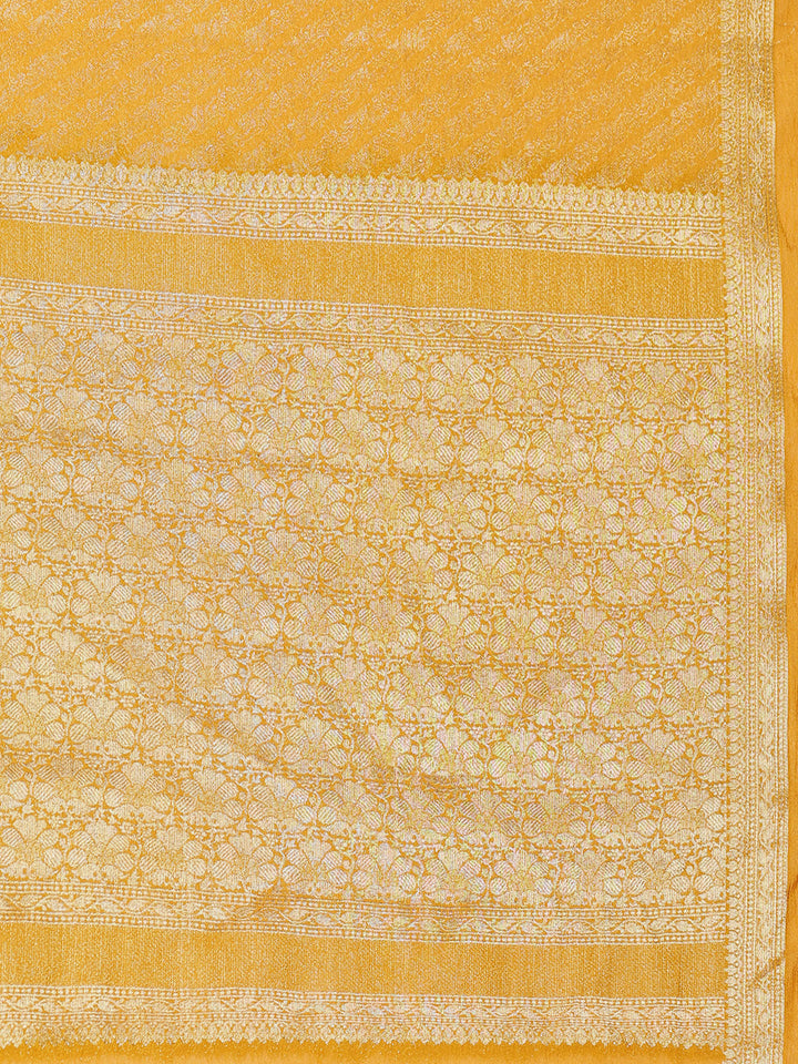 Zari Jaal Woven Crepe Saree
