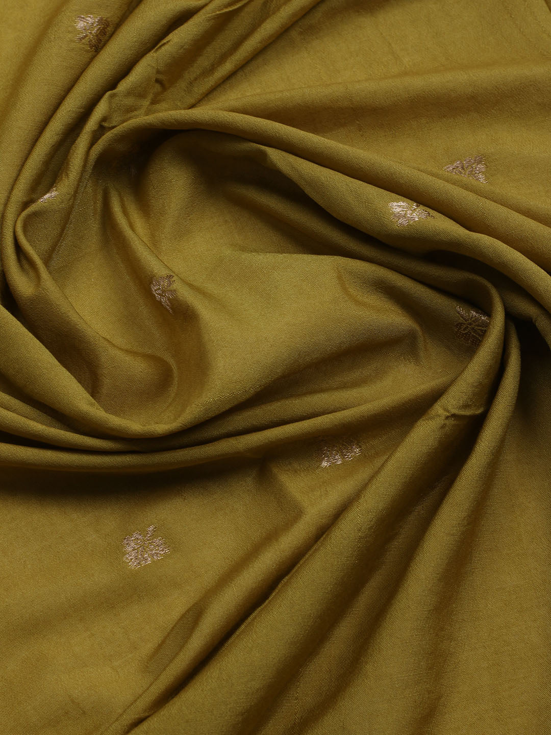 Neck Embroidered Chanderi Unstitched Suit With Dupatta