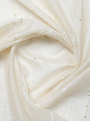 Embroidered Cotton Blend Unstitched Suit With Pant & Dupatta