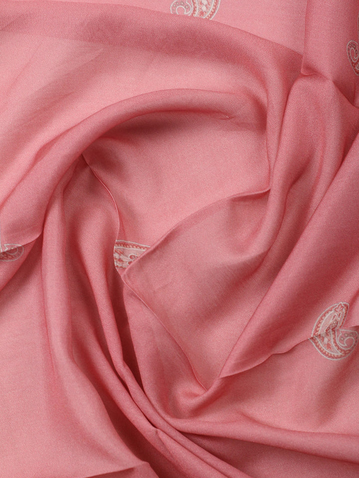 Embroidered Muslin Unstitched Suit With Pant &amp; Dupatta
