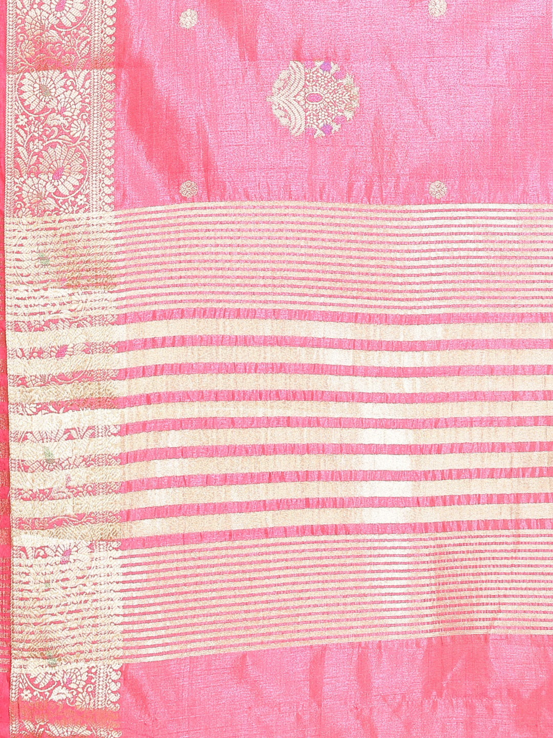 Plain Zari Border Art Silk Woven Saree