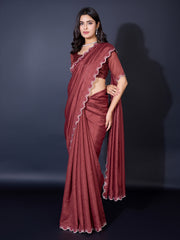 Embroidered Chiffon Saree