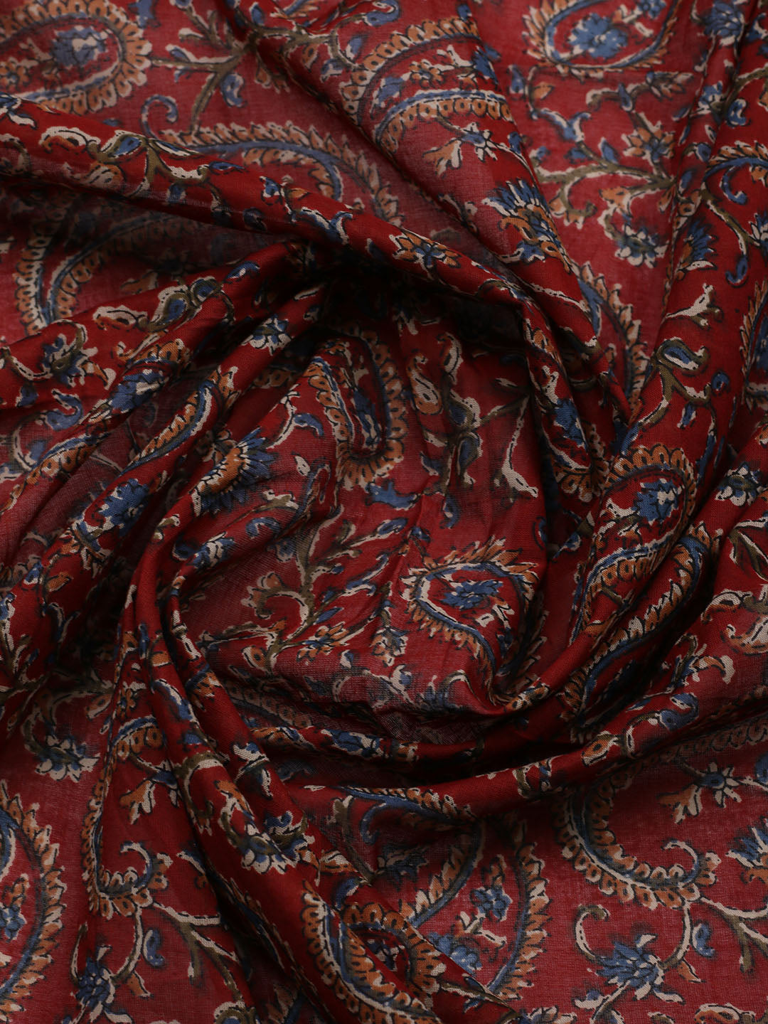 Embroidered Cotton Blend Unstitched Suit With Pant &amp; Dupatta