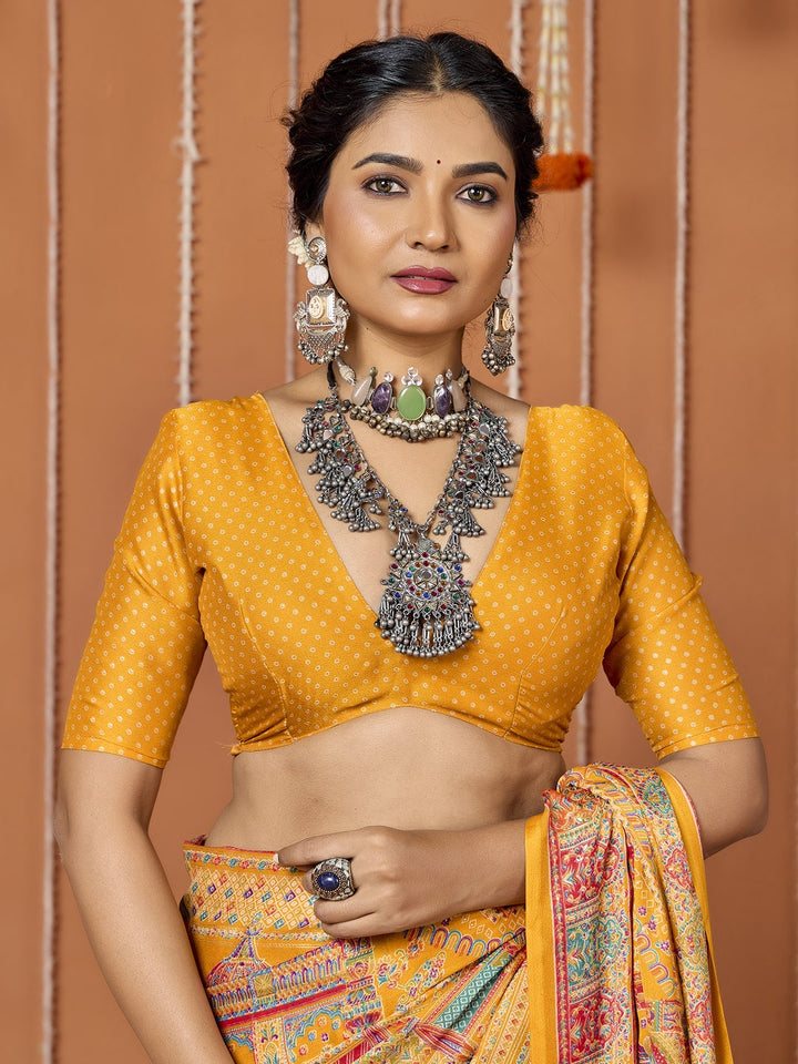 Printed Art Silk Saree