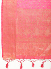 Zari Border Booti Woven Handloom Saree