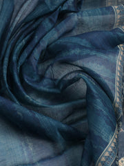 Embroidered Chanderi Unstitched Suit With Pant & Dupatta