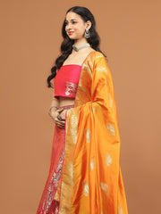 Banarasi Unstitched Choli With Lehenga & Dupatta