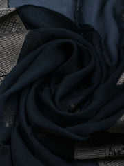 Embroidered Art Silk Unstitched Suit With Dupatta