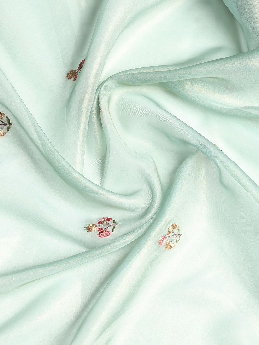 Embroidered Organza Unstitched Suit With Dupatta