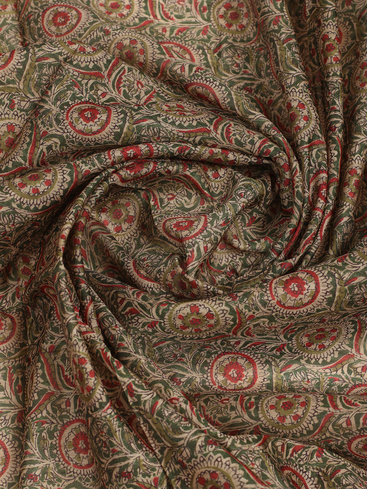 Embroidered Tussar Unstitched Suit With Dupatta