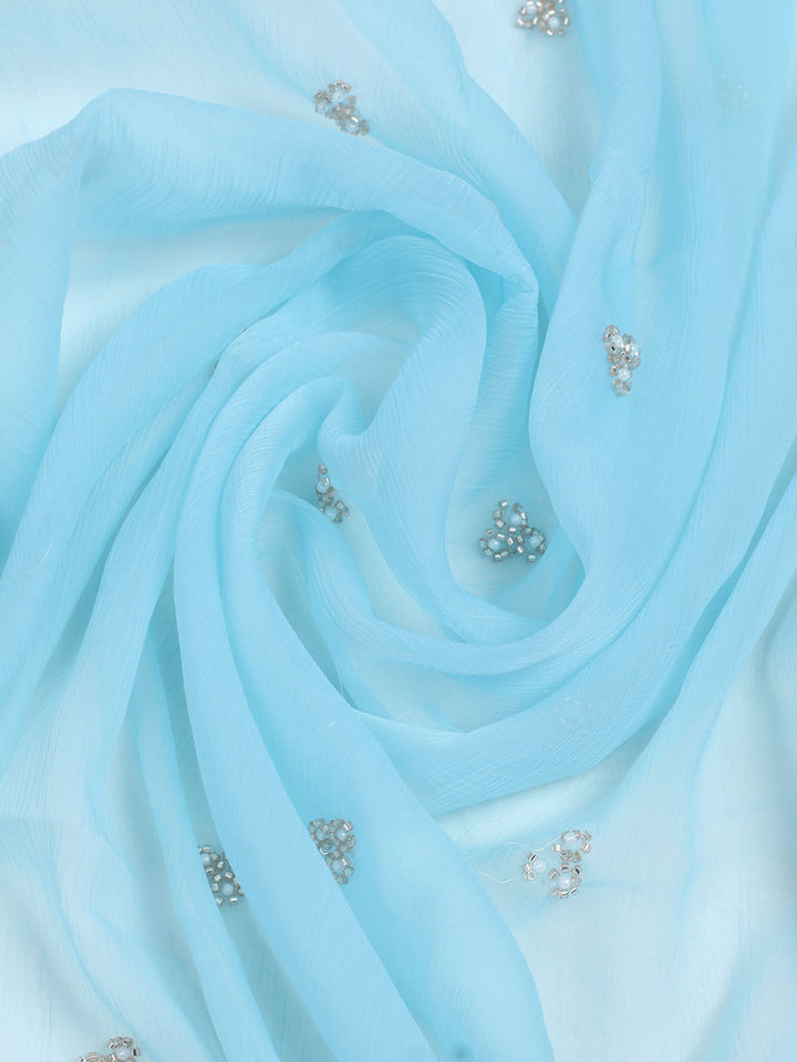 Embroidered Chiffon Unstitched Suit With Dupatta