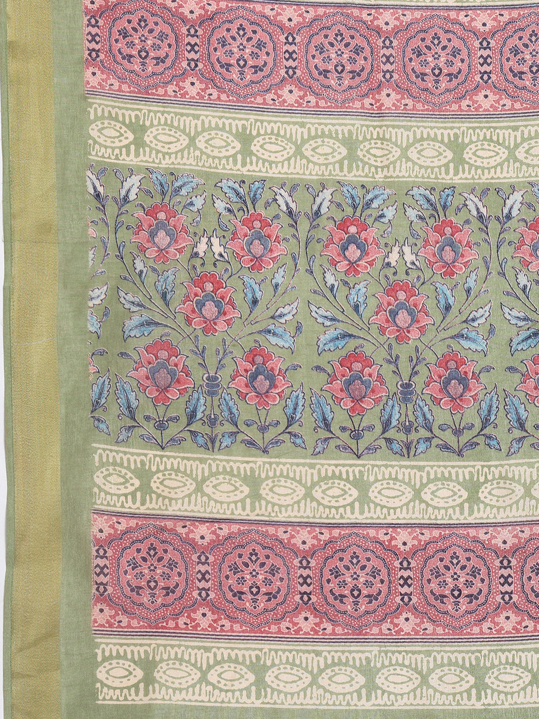 Floral Printed Art Silk Woven Saree