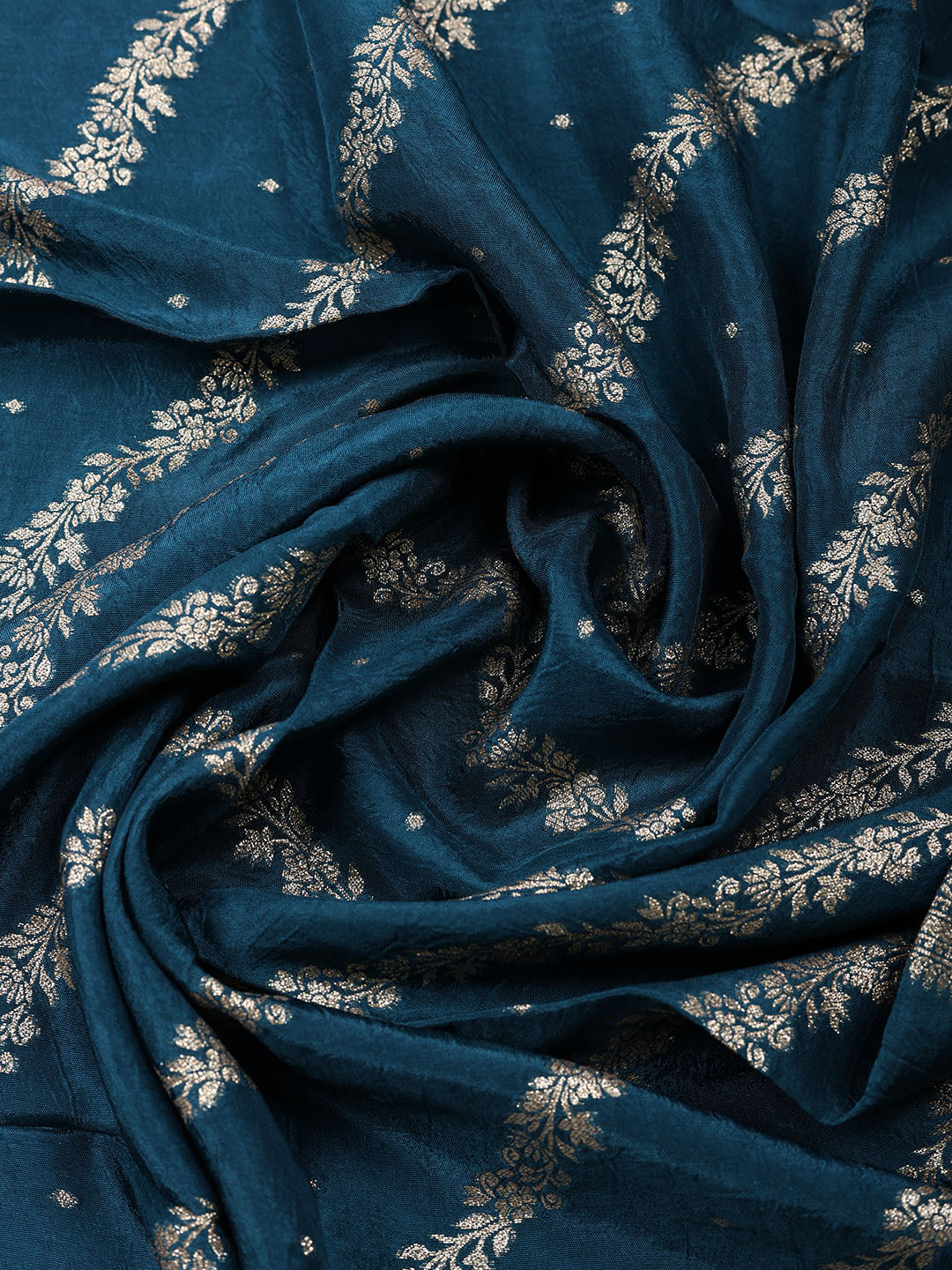 Woven Design Chanderi Unstitched Suit With Pant &amp; Dupatta