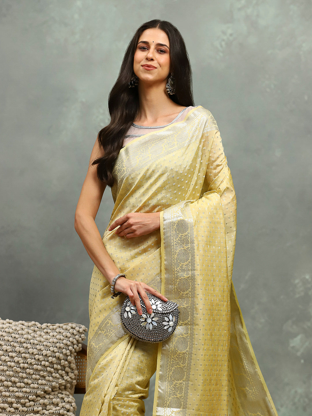 Zaari Border Art Silk Saree