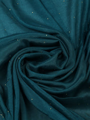 Embroidered Art Silk Unstitched Suit With Dupatta