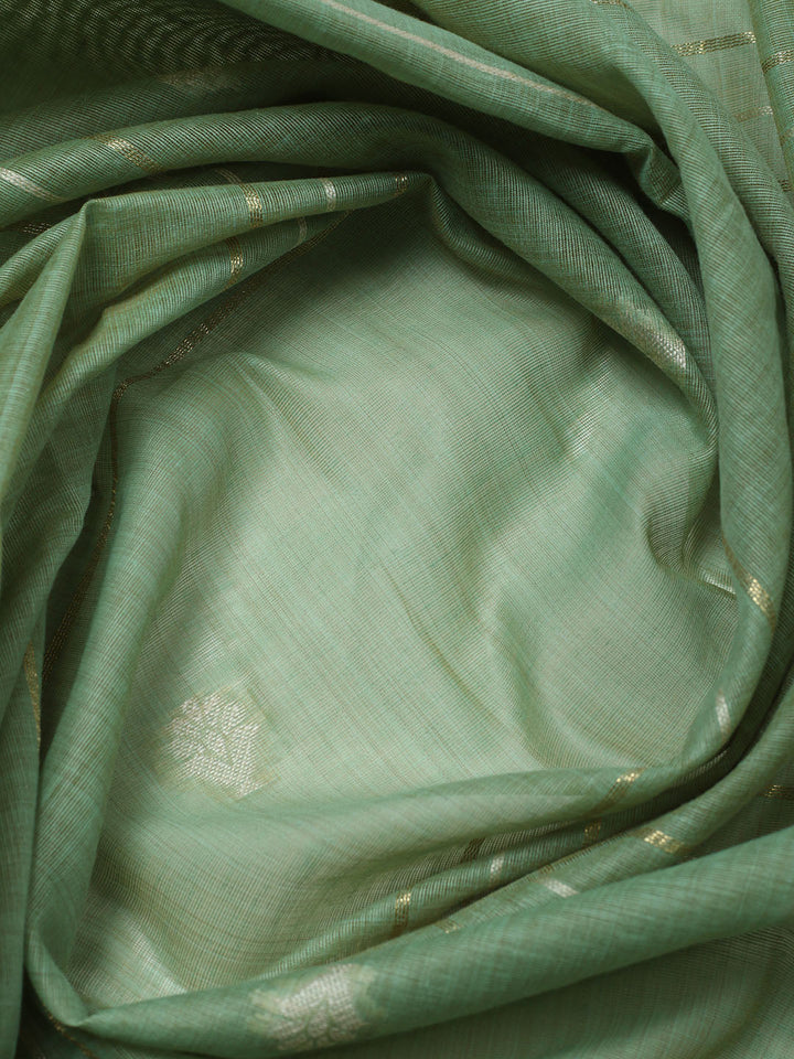 Embroidered Cotton Blend Unstitched Suit With Pant &amp; Dupatta