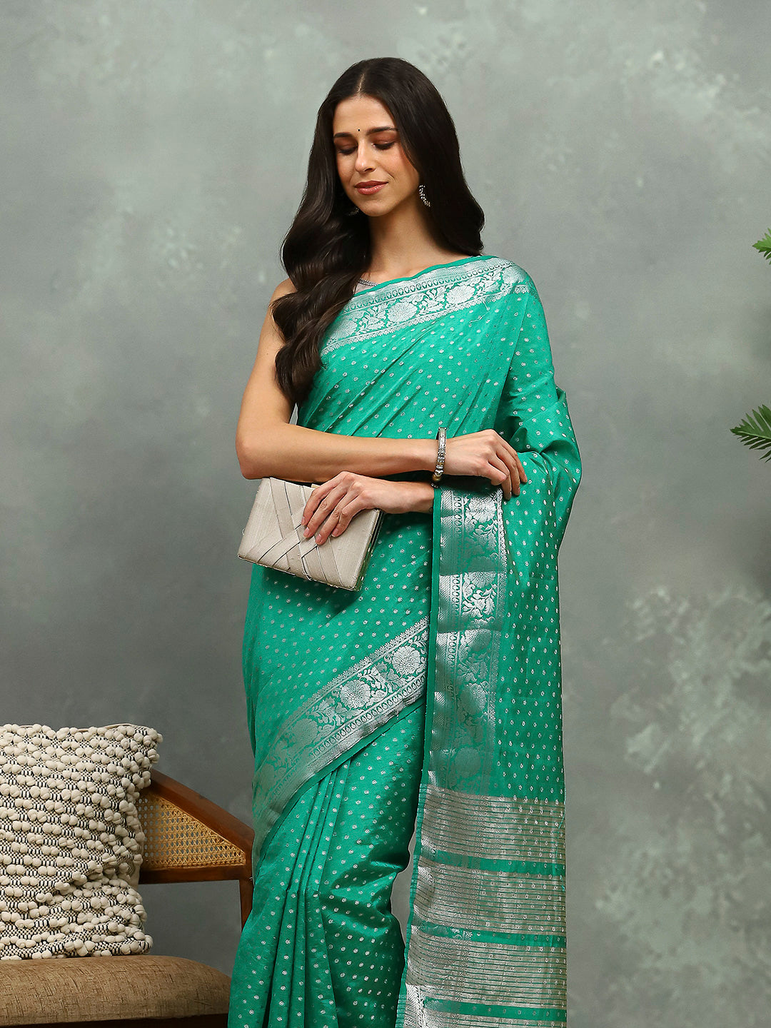 Zaari Border Art Silk Saree