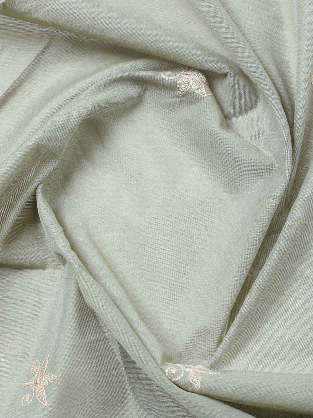 Embroidered, Cotton Blend Unstitched Suit With Pant &amp; Dupatta