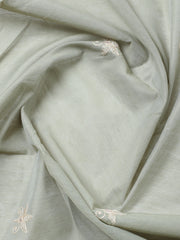 Embroidered, Cotton Blend Unstitched Suit With Pant & Dupatta