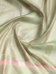 Woven Banarasi Chanderi Unstitched Suit With Dupatta