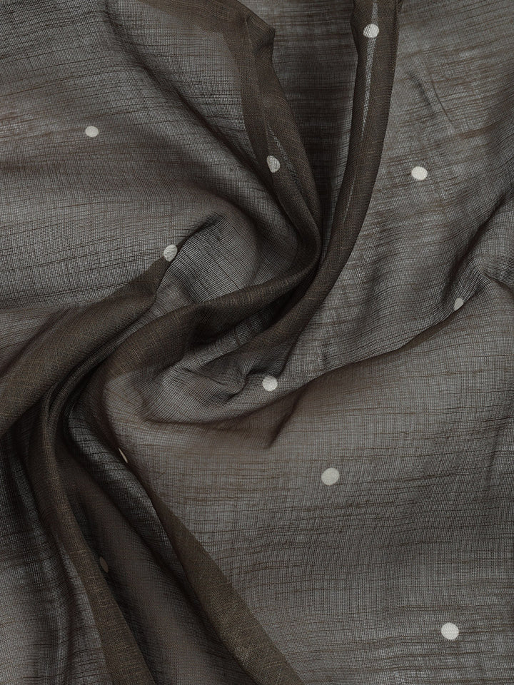 Printed Linen Blend Unstitched Suit With Pant &amp; Dupatta