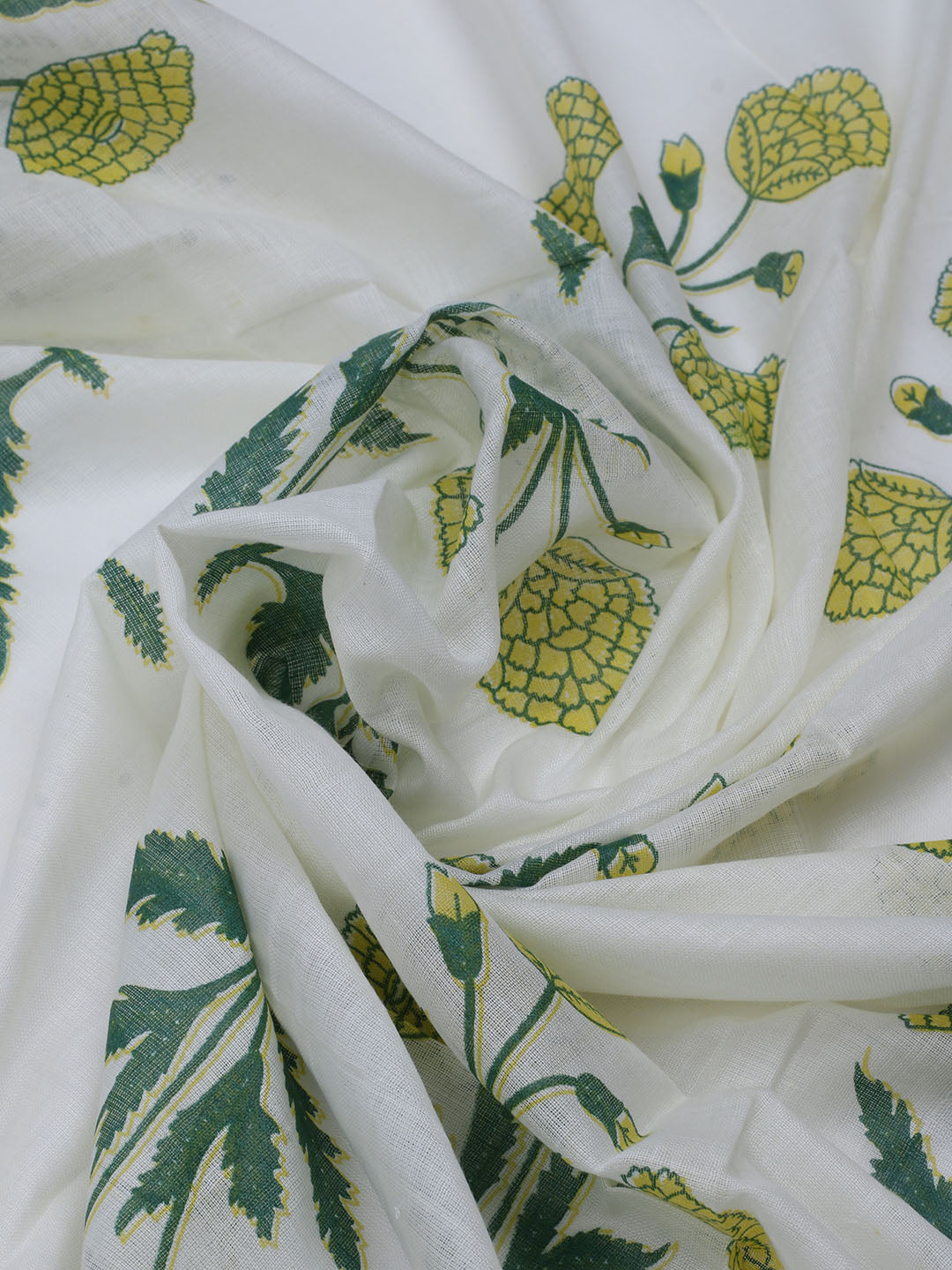 Neck Embroidered & Printed Cotton Blend Unstitched Suit With Dupatta