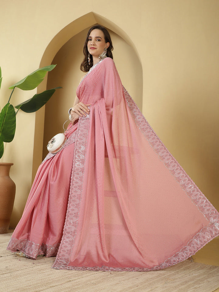 Digital Printed Chiffon Saree