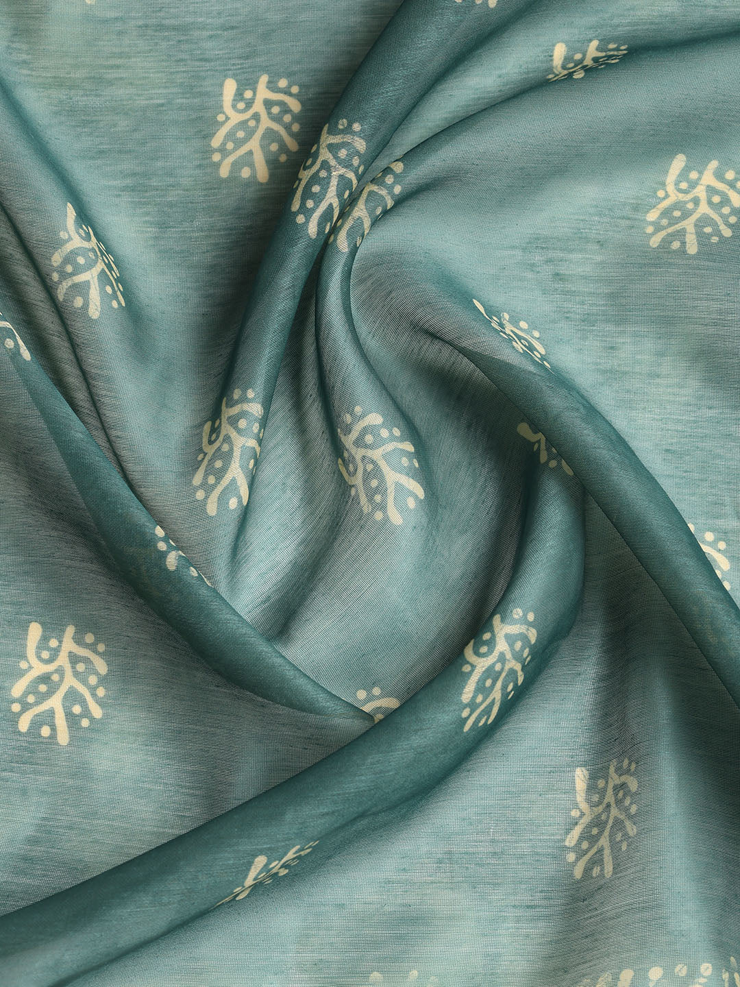 Embroidered Chanderi Unstitched Suit With Dupatta