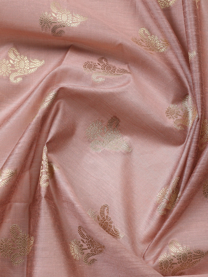 Woven Design Chanderi Unstitched Suit With Pant &amp; Dupatta