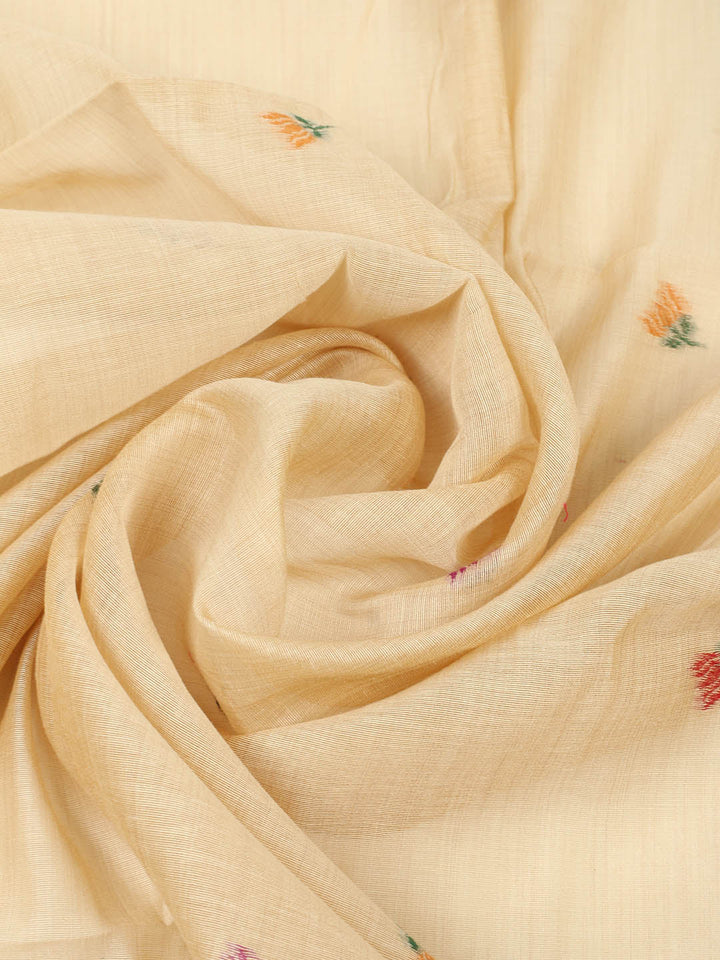 Embroidered Chanderi Unstitched Suit With Pant &amp; Dupatta