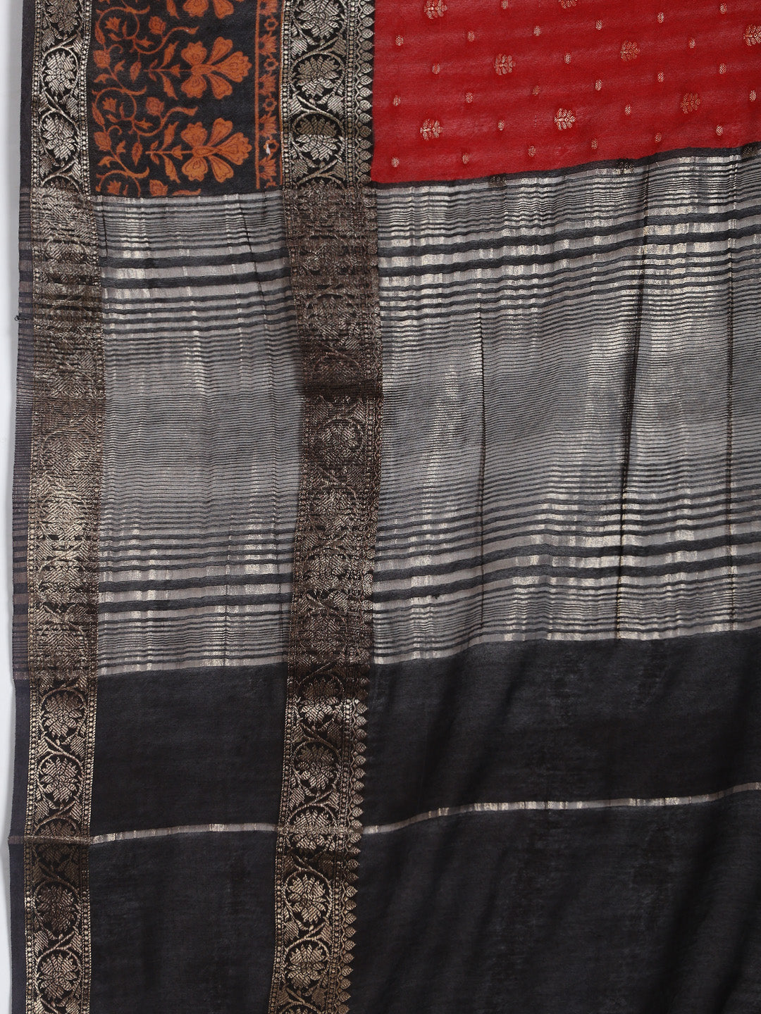 Digital Printed Cotton Blend Woven Saree