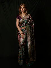 Woven Design Satin Saree
