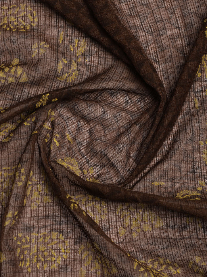 Printed Cotton Blend Unstitched Suit With Dupatta