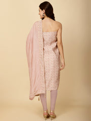 Floral Printed Cotton Unstitched Suit Piece With Dupatta