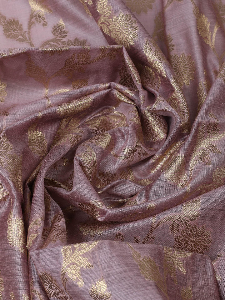 Woven Design Chanderi Unstitched Suit With Pant &amp; Dupatta