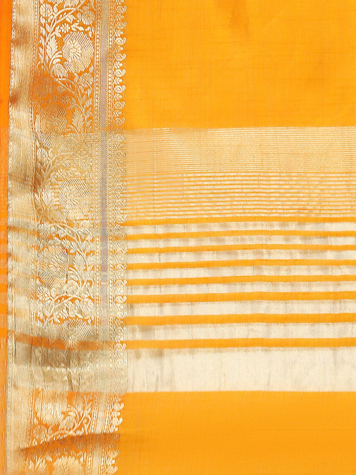 Zari Border Booti Art Silk Woven Saree